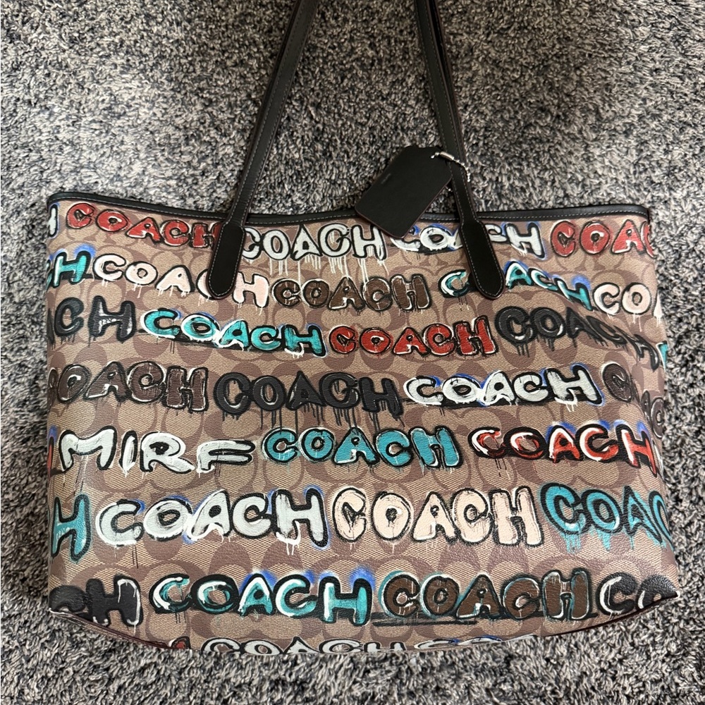 Coach Graffiti Multicolor Tote Bag